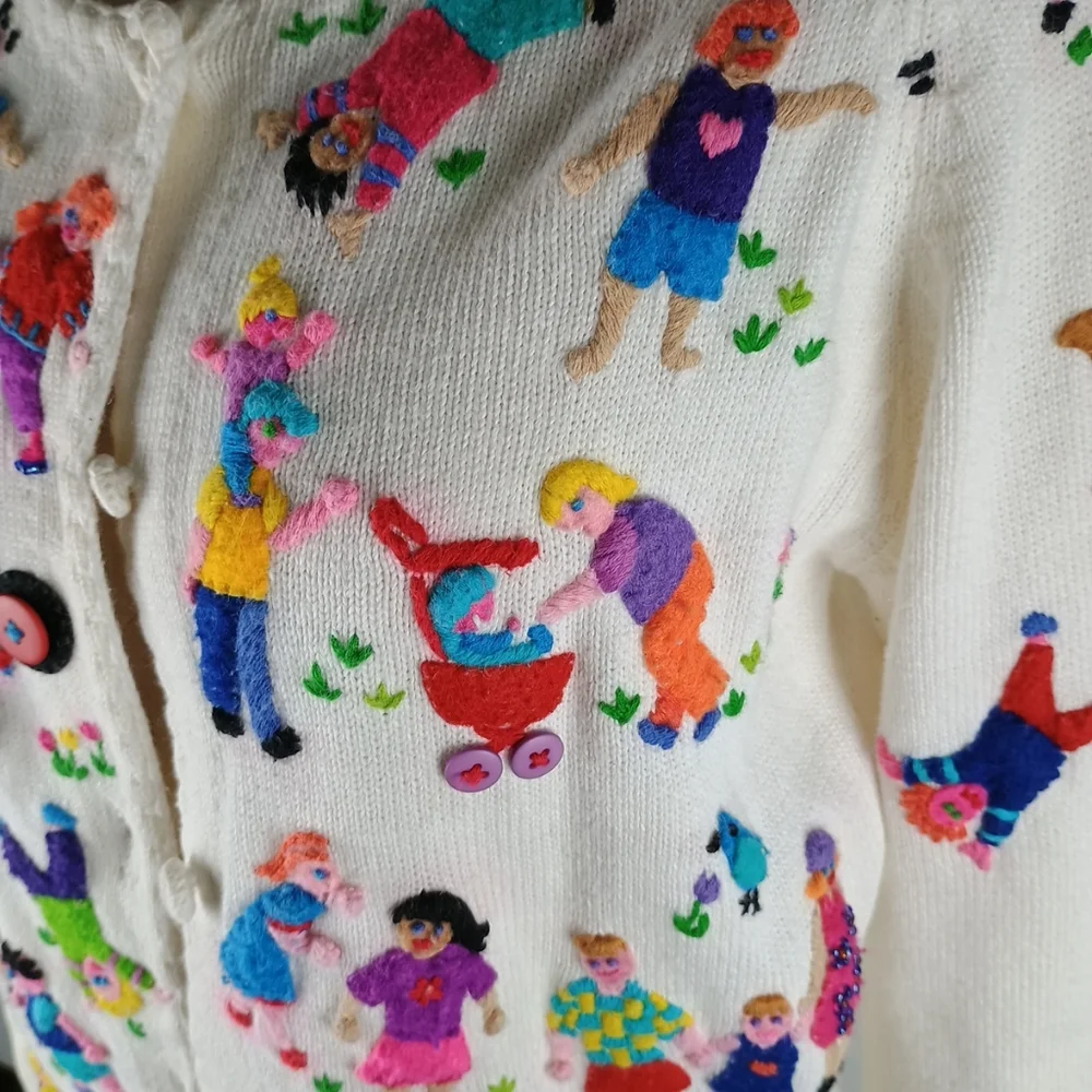 Vintage Michael Simon Outdoor Activities Women’s Small Cardigan Sweater - Picture 4 of 16